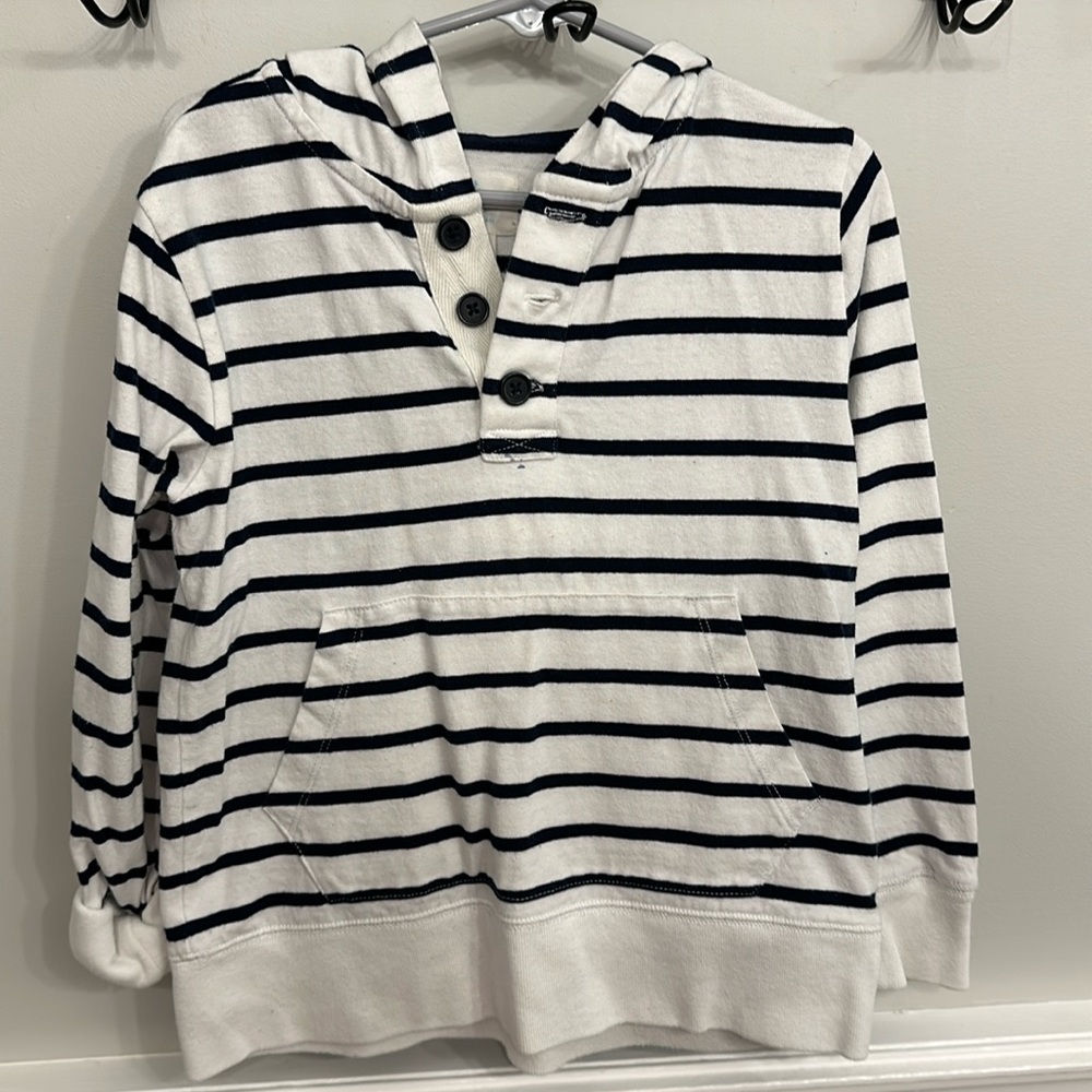 Boys hooded long sleeve shirt with buttons